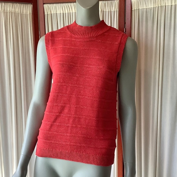 Sanctuary Sleeveless Knit Shell Tank Rich Rust Color Size Medium - Picture 2 of 7